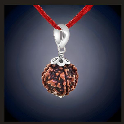 Rudram Silver Crystal Wood Locket