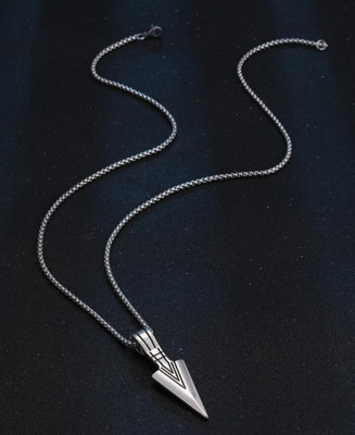 Maatrachaaya Stylish Silver Plated Arrow Head Pendant Sterling Silver Alloy Pendant
