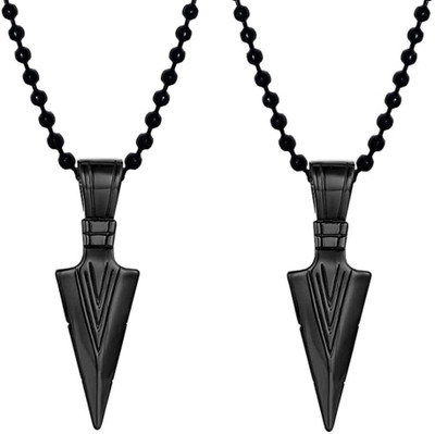 EndlessFashion C 166_JSE-black arrow2 Stone Pendant Set