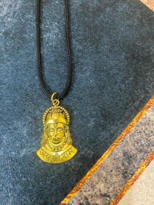 pompeo Golden Hanuman Locket with Black Thread Jai Shri Ram for Boys, Mens Gold-plated Alloy Pendant