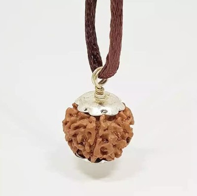 HAPPY CREATION Satmukhi 7 Mukhi Rudraksha Original Original 7 Face Saat Mukhee Rudraksha Wood Pendant