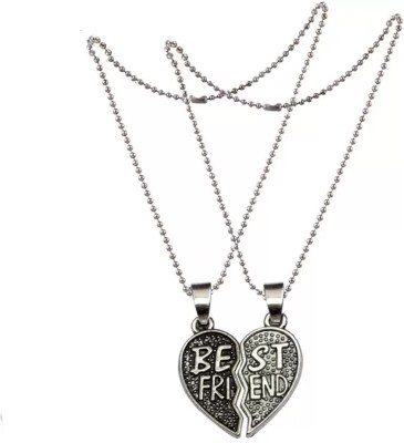 Shiv Jagdamba New Hot Heart Broken Style 2-Piece Best Friend Forever Jewelry Gift Sterling Silver Zinc, Metal Pendant