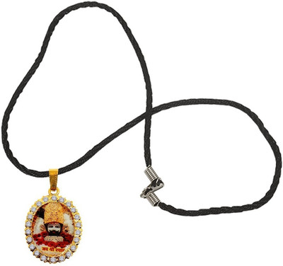 Teeragaj Lord Jai Shree Baba Khatu Shyam/Barbarika Ji Locket Pendant Necklace Dori Gold-plated Metal Pendant