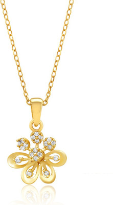 ZALKARI Sterling Silver Gold-plated Yellow Jewellery Set(Pack of 1)