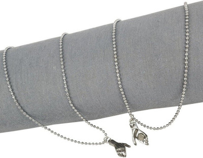 m a enterprises F 715_RR hand pend_-319 Silver Stone Pendant Set
