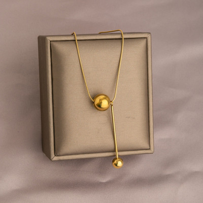 MYKI Long Pendant For women & girls Gold-plated Stainless Steel Pendant