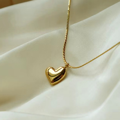Bauble Cluster Trendy Viral Mini Heart Pendant Chain for Women & Girls|Anti Tarnish Jewelry|18k Gold-plated Stainless Steel Pendant