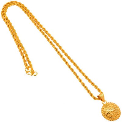 Jewar Mandi JewarHaat Pendant Locket e/Rassi Chain Gold Plated Gold-plated Brass Locket
