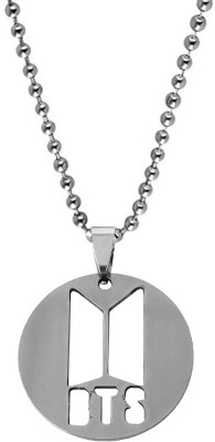 M Men Style BTS Army Korean Kpop Fan Bangtan Boys Team BTS Logo Pendant Necklace Sterling Silver Stainless Steel Pendant