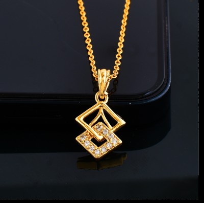 PYR Fashion ladies pendant with chain alloy Gold-plated Brass Pendant Set