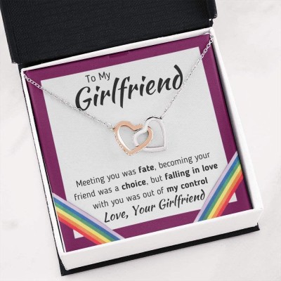 Rakva Gift Future Wife To My Girlfriend Love, Your Girlfriendâ€ Pride LGBT Gay Cubic Zirconia Sterling Silver Pendant Set