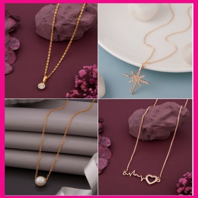 ELCETRATD JEWELLERY Gold-plated Alloy Pendant Set