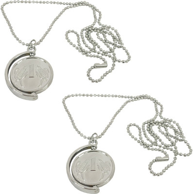 kripalu (Set Of 2 Pcs) Unisex Metal Fancy & Stylish Solid Oxidize Silver Silver Metal