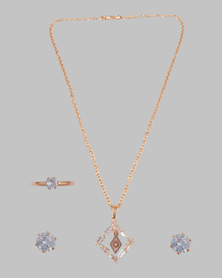 JYONA Alloy Gold-plated Gold Jewellery Set(Pack of 1)