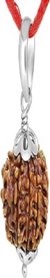 Beautum Original 6 Mukhi Rudraksha six Face Rudraksha With Metal Capping Wood Pendant