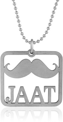 MissMister Stainless Steel JAAT Fashion pendant with chain for Men Women Silver Brass Pendant