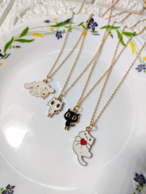 the crafty store The crafty store kitty charms nacklace(set of 4) Enamel Alloy