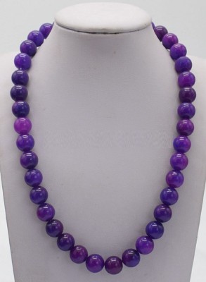 Aanya Jewels Amethyst 8mm Beaded Necklace Fashion Jewelry Gemstone necklace for Women Amethyst Stone