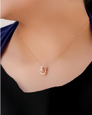 Temora Stylish & Trendy Sterling Silver Cubic Zirconia Sterling Silver Pendant Set