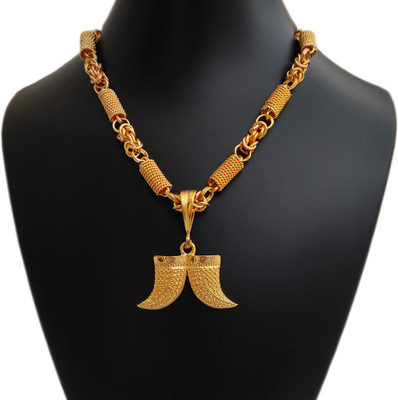 Jemeefly Trending Double nail nor puligoru pandent with Koyli chain for Mens and Boys. Gold-plated Alloy Pendant Set