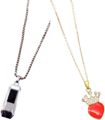 HEM RUPA Exquisite Locket and Chain Designs for Men, Boys, Women and Girls Gold-plated Metal, Metal Locket Set