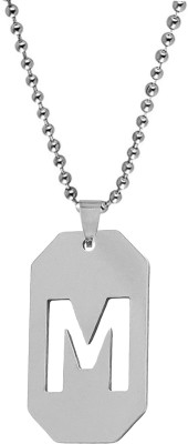 Shiv Jagdamba Initial M Letter Necklace Personalized Letter Charm Pendant Jewelry Gift Sterling Silver Stainless Steel Pendant