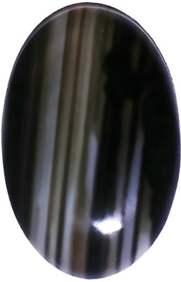 ARSUVI 4.25 Ratti Sulemani Hakik Stone Original Certified, AAAA+ Genuine Natural Black Onyx Stone