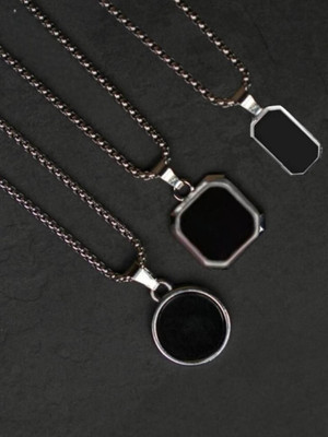 Roadster lockets for men | hexagon pendant | pendant for men | chain locket for men Rhodium Alloy Pendant