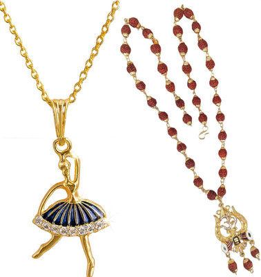 HEM RUPA Exquisite Locket and Chain Designs for Men, Boys, Women and Girls Gold-plated Metal, Brass Locket Set