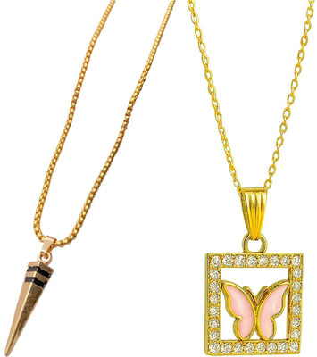 HEM RUPA Exquisite Locket and Chain Designs for Men, Boys, Women and Girls Gold-plated Metal, Metal Locket Set