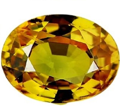 KUSHMIWAL GEMS 11.25 Ratti 10.00 Crt Natural Ceylone Yellow Sapphire Gemstone Original Pukhraj Sapphire Stone