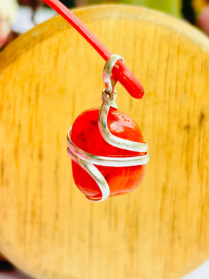Dhwani Astro Carnelian Wrapping Pendant Stone Pendant