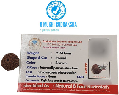 Khushal ENTERPRISE 8 Mukhi Rudraksha, eight Face Radraksha, 8 Face Radraksha Original Rudraksha Beads Wood Locket