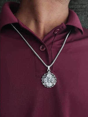 m a enterprises F 718_RR HANUMAN PEND Rhodium Stone Pendant Set