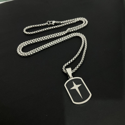 sky cart Cross pendent 5684 Metal, Stainless Steel Locket