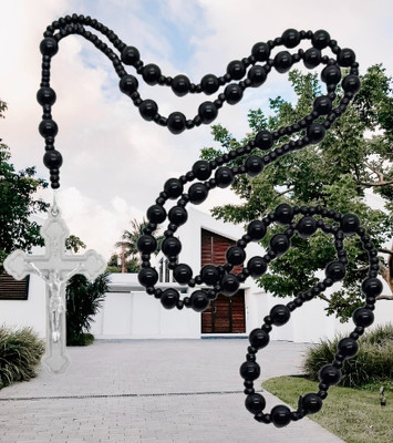 Dynamic Retail Global Cross Locket Jesus Chain Necklace Pendant Rosary Christian Jewellery G1860Q Crystal Pendant Set