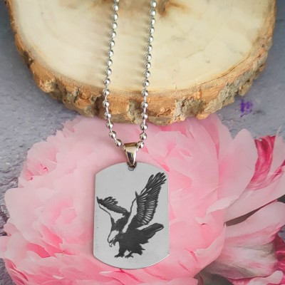 Sullery Bird Ying Eagel Charm Pendant Necklace Chain Sterling Silver Stainless Steel Pendant