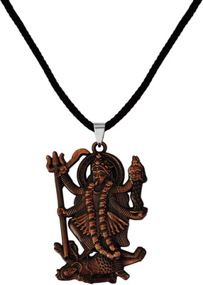 Shiv Jagdamba Hindu Deity Powerful Mata Goddess Maha Kali Kalika Devi Unique Pendant Necklace Rhodium Zinc, Metal Pendant
