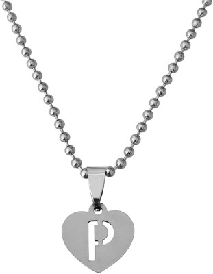 M Men Style English Alphabet Initial Charms Letter Initial P Alphabet Pendant Sterling Silver Stainless Steel Pendant
