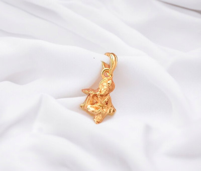 SAPNAPALACE BANSURI KRISHNA GOLD GOD PENDANT Gold-plated Brass Pendant