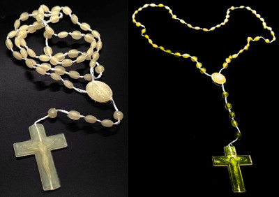 Dynamic Retail Global Jesus Cross Radium Locket Pendant Necklace Religious Jewellery Christmas NL731 Crystal Pendant Set