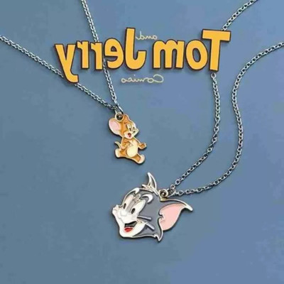 m a enterprises F 628_PR-tom jrry pen-dy Silver Stone Pendant Set