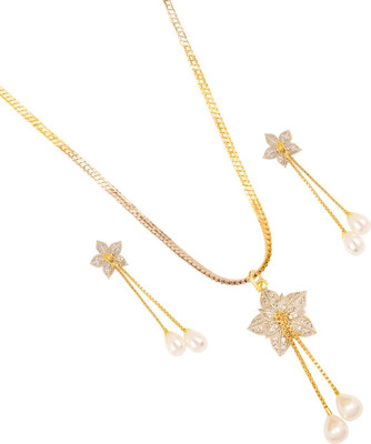 M Creation Alloy Gold-plated Gold Jewellery Set(Pack of 1)