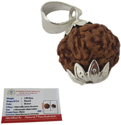 lisa vorce Nepali 7 Mukhi Rudraksha attracts wealth Wood Silver Wood Pendant Set