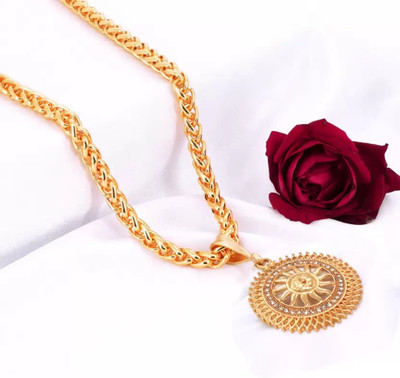 Necshiva 1 gram Pendant set With chain “20” Inches for man and boy New design new year Gold-plated Alloy Locket