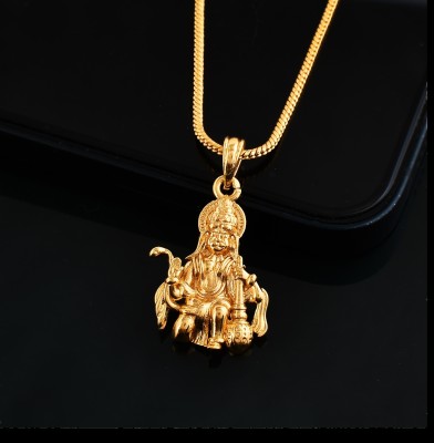 PYR JEWELS hanuman locket for men::hanuman locket for boys::hanuman locket gold Gold-plated Brass Pendant Set