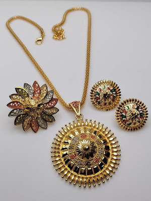 SUGHOSH Alloy Gold-plated Gold Jewellery Set(Pack of 1)
