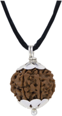 Kripalu store 4 Mukhi Rudraksha Pendant Nepal Silver Wood Pendant