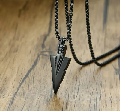 house of common Stylish Titanium Plated Arrow Head Pendant Titanium Stainless Steel Pendant