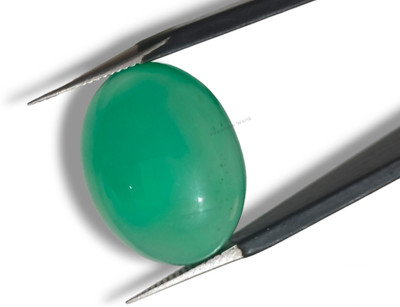 Vanishree World 11.25 Ratti Sulemani Hakik Stone Natural Oval Green Agate Stone